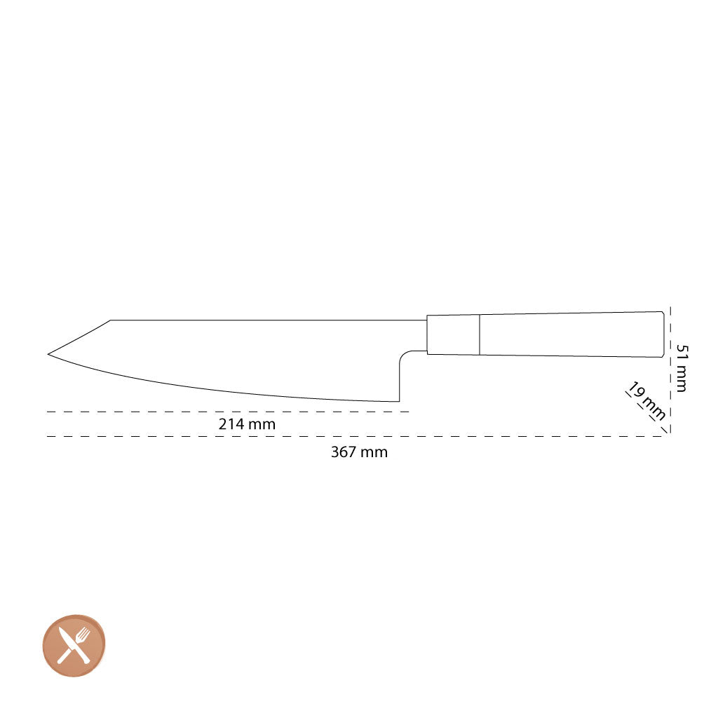 Shinrai Japon - Takumi Kaza Damas Kiritsuke 20 cm