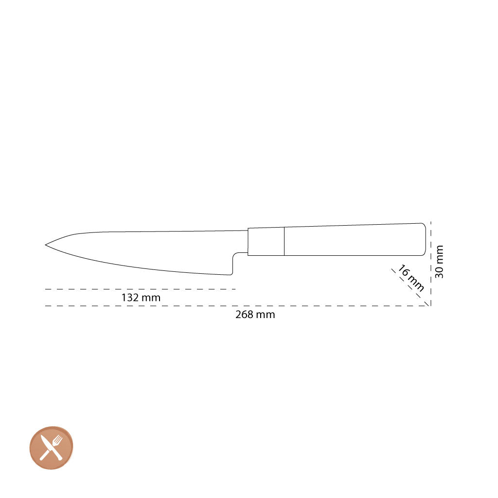 Shinrai Japan - Kurayami Damast Schälmesser 13 cm