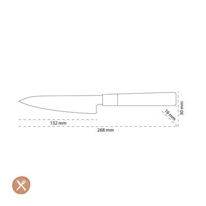 Shinrai Japan - Kurayami Damast Schälmesser 13 cm