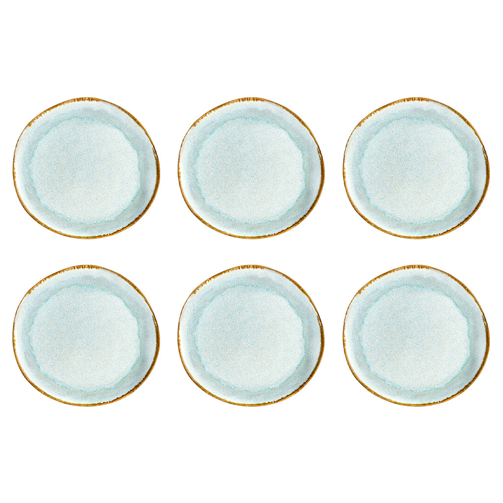 Médard de Noblat - Shadow Aqua - Assiette plate 28 cm (lot de 6)